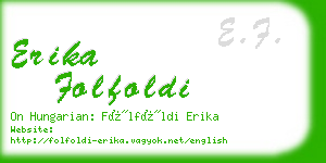 erika folfoldi business card